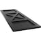 Ekena Millwork True Fit PVC Center X-Board Farmhouse Fixed Mount Shutters, Black , 15W x 26H, PR TFP107FH15X026BL - alternate 9